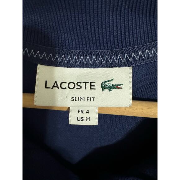 Lacoste Slim Fit Navy Blue Polo Large Logo Medium - Picture 4 of 5